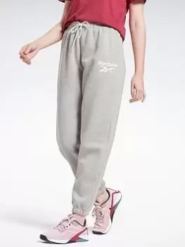 Image of Reebok Identity Logo Fleece Joggers, Black Size M Women