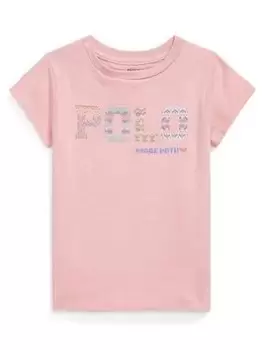 Image of Ralph Lauren Girls Polo Logo Short Sleeve T Shirt - Rose Pink, Rose Pink, Size Age: 8-10 Years=M, Women