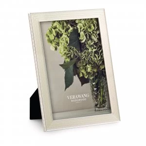 image of Wedgwood Vera Wang With Love Nouveau PearlP hoto Frame 5x7 White