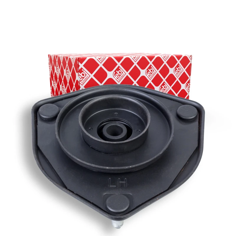 Image of FEBI BILSTEIN 106376 Top strut mount Front Axle Left, without ball bearing Elastomer Suspension Strut Support Bearing (1180)
