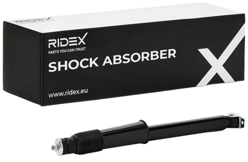 Image of RIDEX 854S19089 Shock absorber Front Axle, Gas Pressure, Monotube, Telescopic Shock Absorber, Bottom eye Shock Absorber (854)