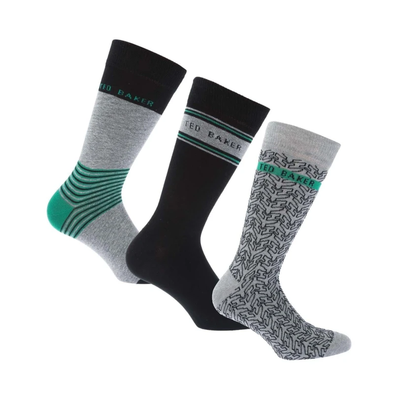 Image of Ted Baker 3 Pack of Mixedn Ankle Socks - None None One Size