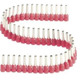 Image of Ferrule 1 x 1 mm2 x 8mm Partially insulated Red Vogt Verbindung
