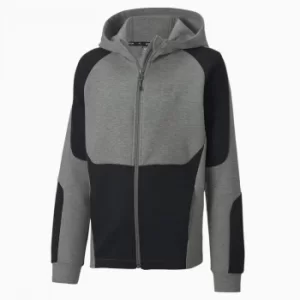 image of PUMA Evostripe Full Zip Boys' Hoodie, Medium Grey Heather, Clothing