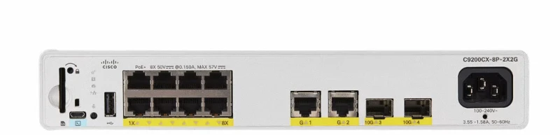 Image of Cisco Catalyst 9200CX 10 Gigabit SFP+ Managed Server Switch C9200CX-8P-2X2G-A