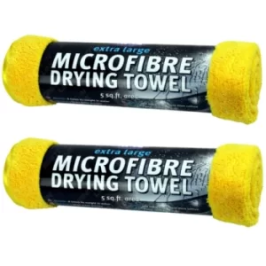 image of Kent Car Care XL Microfibre Drying Towel (Pack Of 6)