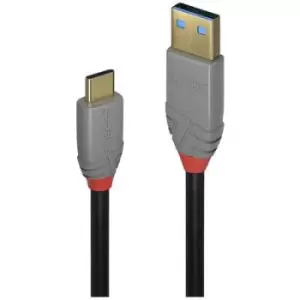 Image of LINDY USB cable USB 3.2 2nd Gen (USB 3.1 2nd Gen) USB-C plug, USB-A plug 0.5 m Black, Grey 36910