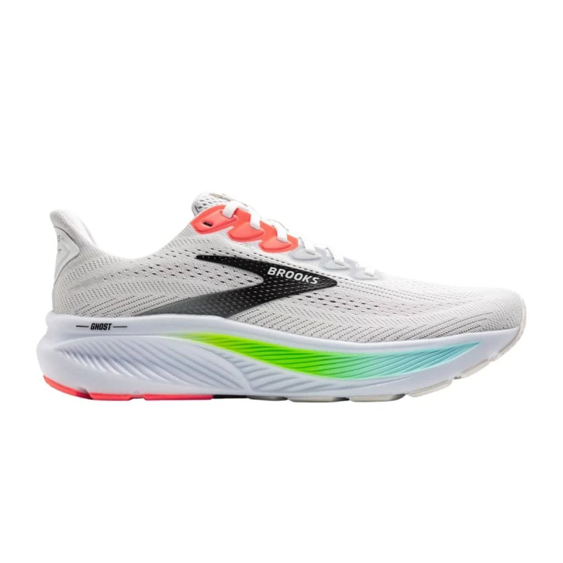 Image of Brooks Ghost 17 Shoes White Pink AW25, Size 42 - EUR
