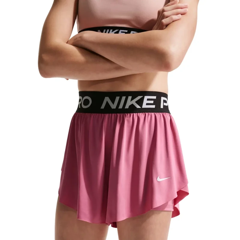 Image of Girl's 2-in-1 shorts Nike Pro Rose Female 7/8 ans