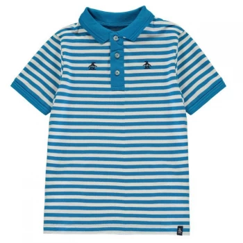 image of Original Penguin Penguin Small Stripe Polo - Diva Blue