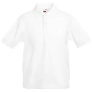 Image of Fruit Of The Loom Childrens/Kids Unisex 65/35 Pique Polo Shirt (12-13) (White)