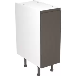 Image of Kitchen Kit Flatpack J-Pull Kitchen Cabinet Base Unit Super Gloss 300mm in Graphite MFC