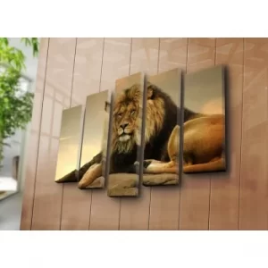 Image of 5NATPAT-7 Multicolor Decorative Canvas Painting (5 Pieces)
