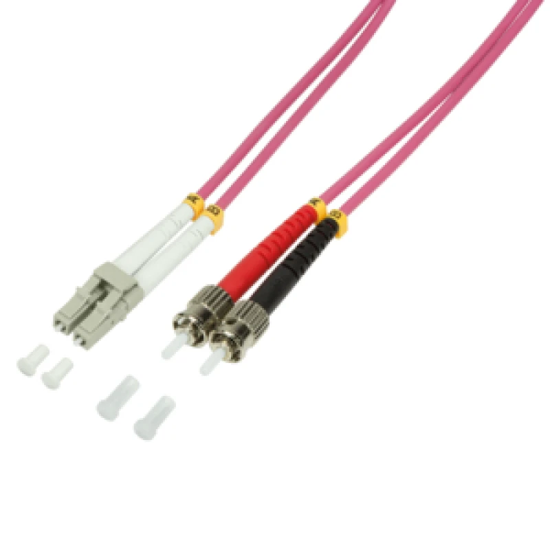 Image of LogiLink 1m LC-ST InfiniBand/fibre optic cable Pink