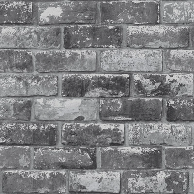 Image of Debona Luxury Rustic Brick Grey Wallpaper 6753