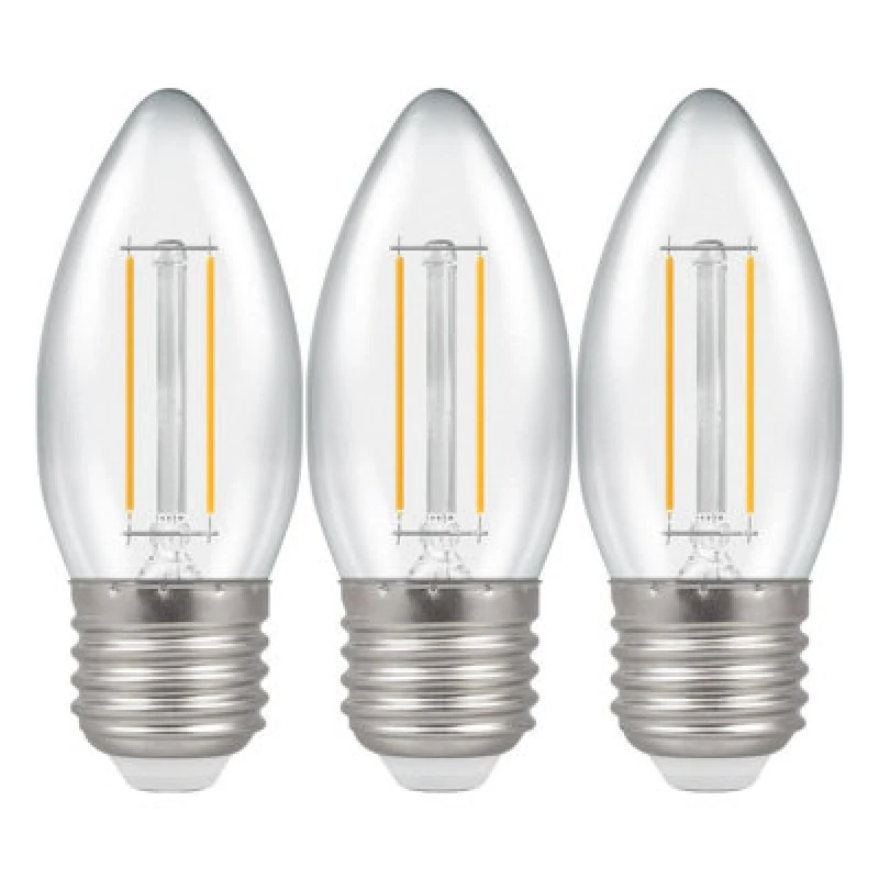 Image of Crompton Lamps LED Candle 2.2W E27 Filament Cool White Clear