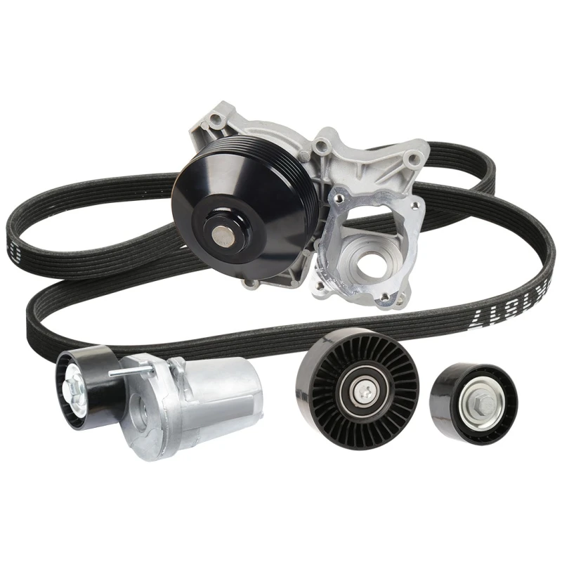 Image of RIDEX 4172P0079 Water Pump + V-Ribbed Belt Kit with water pump, Check alternator freewheel clutch & replace if necessary Water Pump + V-Ribbed Belt K