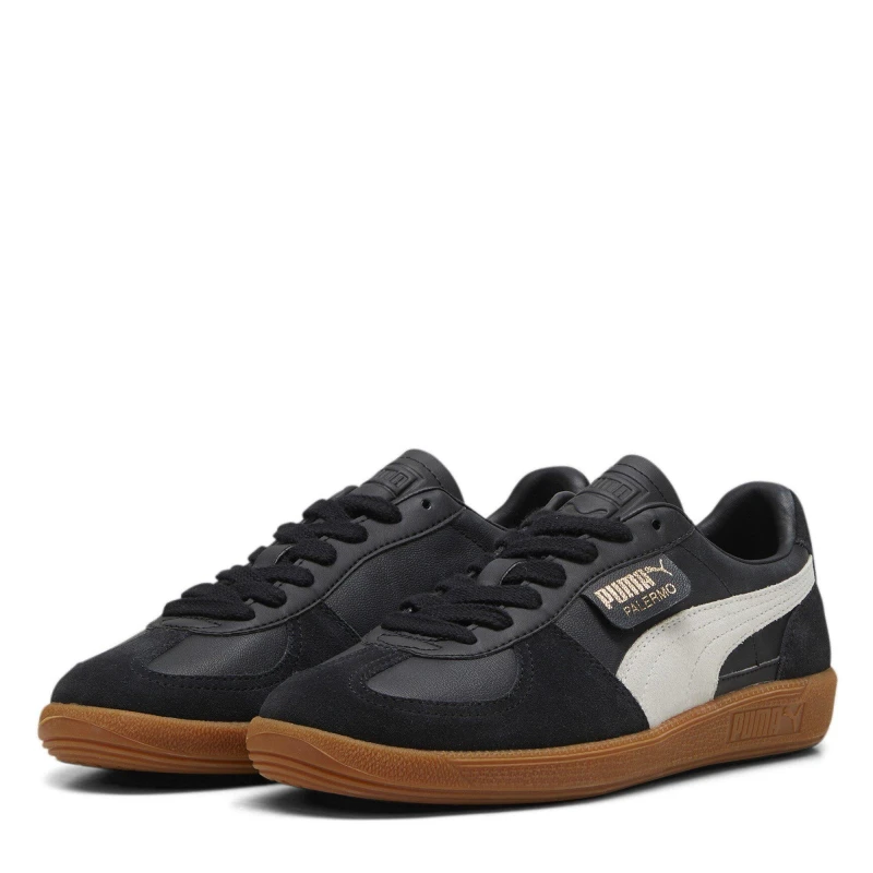 Image of Puma Palermo Lth Black Grey F03 37