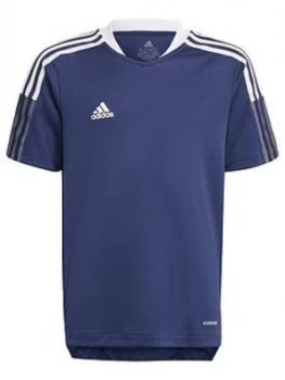 Image of Boys, adidas Youth Tiro 21 Jersey, Navy, Size 9-10 Years