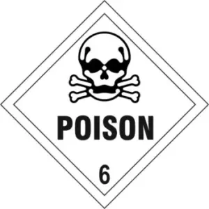 Image of Poison 6 - Self Adhesive Sticky Sign Diamond (200 x 200mm)