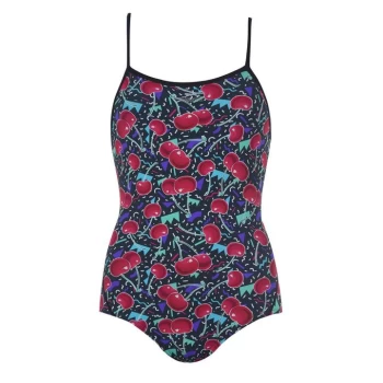 Image of Slazenger Bound Back Swimsuit Junior Girls - Cherry Print