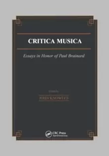 Image of Critica Musica : Essays in Honour of Paul Brainard