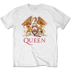 Image of Queen - Classic Crest Unisex Medium T-Shirt - White