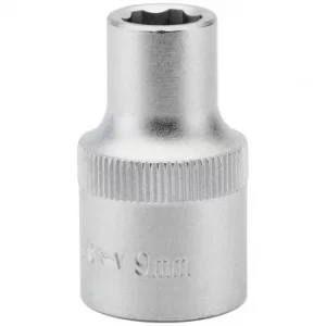 Image of Draper Expert 9mm 1/2" Square Drive Hi-Torq&amp;#174; Satin Chrome 6 Point Socket