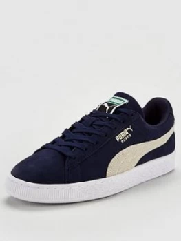 Puma Suede Classic +, Navy/White, Size 7, Men