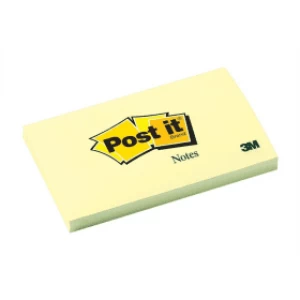 Image of 3M Post-it Notes Yellow 76 x 127mm