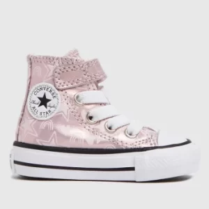 Converse Pink 1v Hi Stars Trainers Toddler