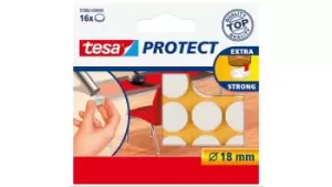 Image of TESA 57892 - White - Felt - Round - 1.8cm - 16 pc(s)