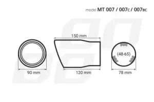 Image of AMiO Tailpipe 02193 Baffle, tailpipe