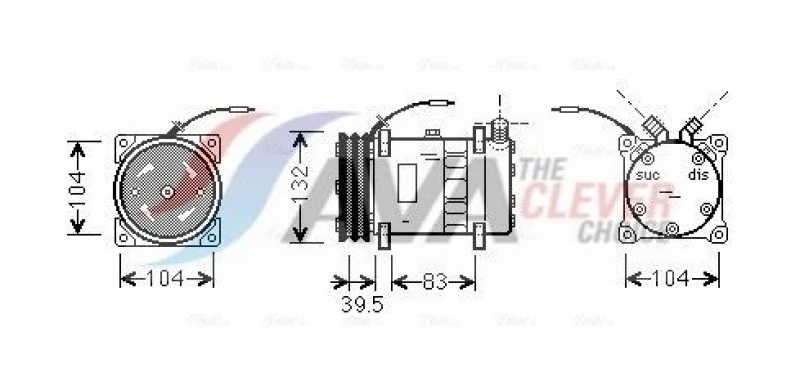 Image of Air conditioning compressor AVA COOLING SYSTEMS UVAK035