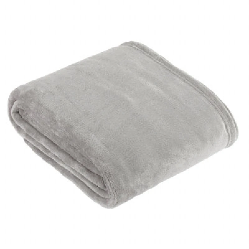 Image of Furn Furn Harrow Fleece Throw in Light Grey Size: 140cm x 180cm Light Grey 140cm x 180cm Unisex 5025532831255