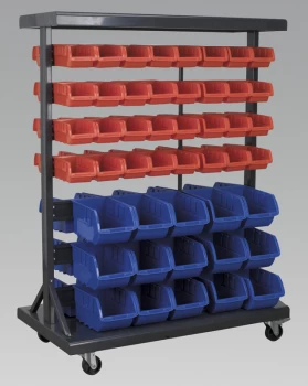 image of Sealey TPS94 Mobile Bin Storage System with 94 Bins