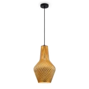 Image of Modern Tommy Black Dome Pendant Ceiling Light Glass Shade
