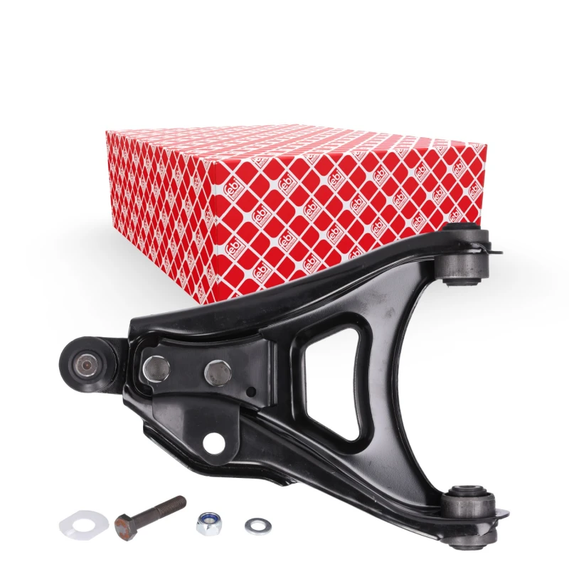 Image of FEBI BILSTEIN 06938 Suspension arm Control Arm, Sheet Steel, Lower, with ball joint, with rubber mounts Sheet Steel Track Control Arm (273)