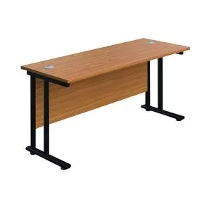 Image of Jemini Rectangular Double Upright Cantilever Desk 1600x600mm Nova
