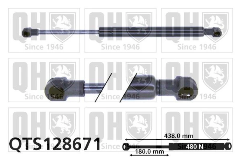 Image of QUINTON HAZELL Bonnet strut QUINTON HAZELL QTS128671