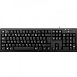 image of V7 Videoseven KU200FR USB Keyboard French, AZERTY Black