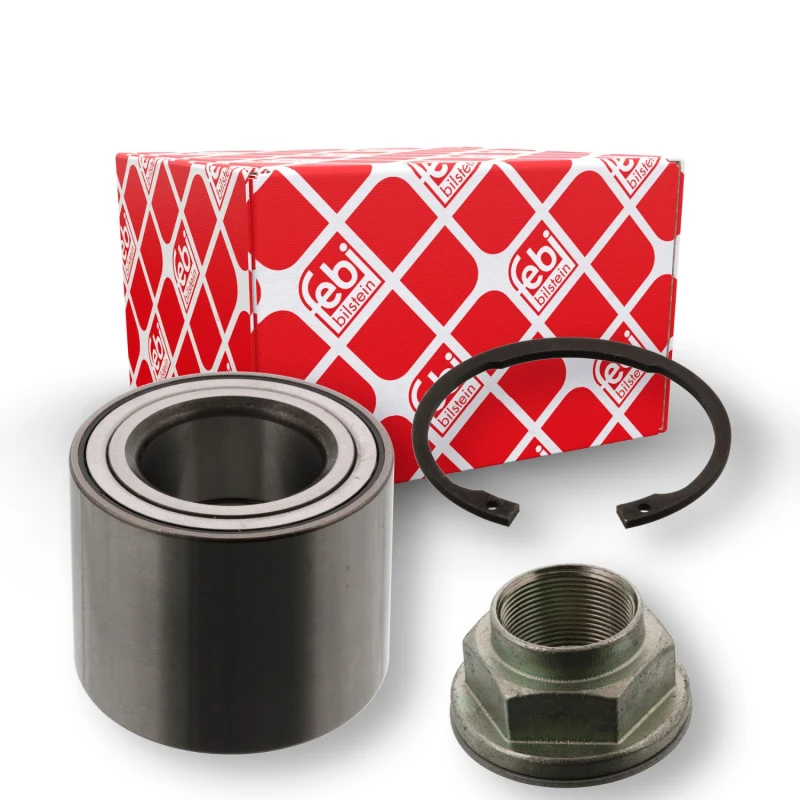 Image of FEBI BILSTEIN 43506 Wheel bearing kit with axle nut, with retaining ring Wheel Bearing Kit (654)