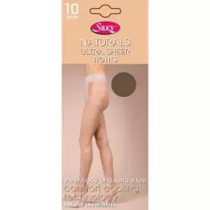 image of Silky Womens/Ladies Naturals Ultra Sheer Tights (1 Pair) (Large (42a-48a)) (Nude)