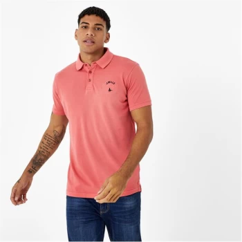 image of Jack Wills Elton Garment Dye Polo - Pink