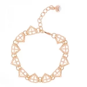 Image of Ted Baker Ladies Gold Plated Jeanna Gem Frame Heart Pendant