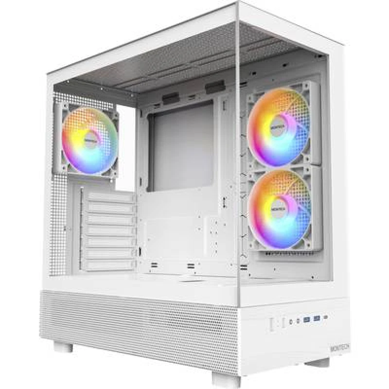 Image of MONTECH MONTECH XR Tempered Glass Midi tower PC casing White XR (W)