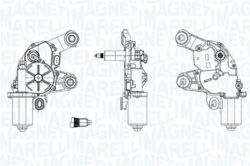 Image of MAGNETI MARELLI Wiper motor MAGNETI MARELLI 064075400010