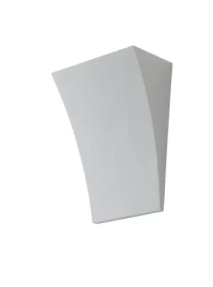 Image of Alma Paintable Plaster Wall Uplight Lamp Silver Leaf, G9
