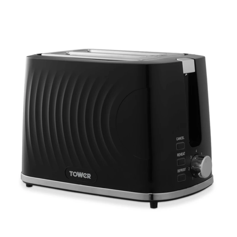 Image of Tower Sonar 900W 2 Slice Toaster Black