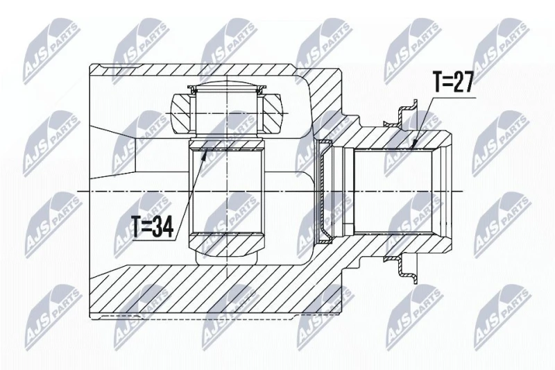 Image of NTY CV joint kit NTY NPW-HD-030